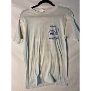 Vintage 1984 Little 500 Barn Party Sheer White Graphic Shirt Men's Size Medium
